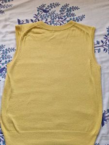 Vintage Sleeveless Knit Top - Sunshine Yellow