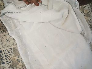 light grey colour salwar kameez and dupatta
