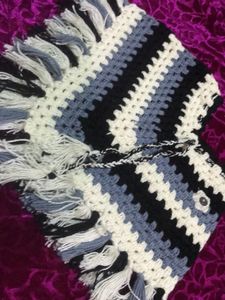 Kids Poncho Wool Crochet