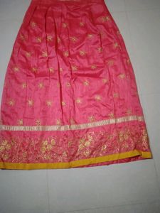 Pink semi stitched Lehenga Choli Set