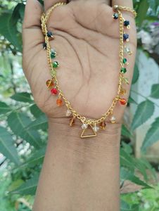 Colorful Crystal Dangle Necklace