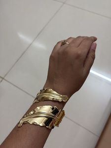 Gold Leaf Cuff Bracelet
