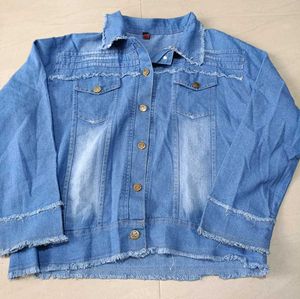 Stylish Denim Jacket, 4XL Size