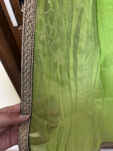 Black &amp; Green Georgette Pyjami Suit