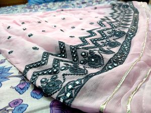 Pink Embroidered Sharara Kameez