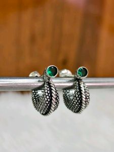 Pure Silver Green Stone Bali