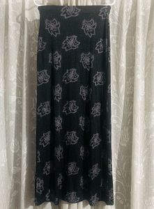 Black Straight-fit Maxi Skirt