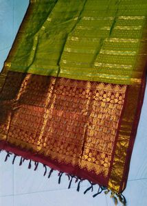 Multi Colour Pure Kanchi Pattu Saree