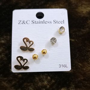 Pretty Earrings Set Of 3