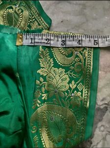 Green Banarasi Silk Blouse,Read Description