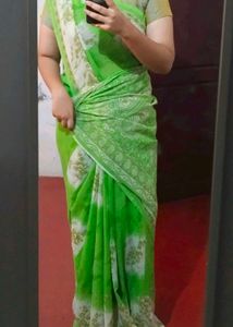 Green 💚 Saree