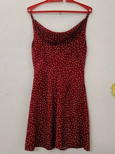 Red Polka Dot Slip Dress