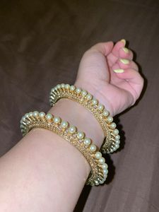 Bangles with Pearl Accents