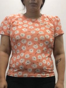 Peach Floral Top