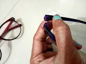 Stylish Purple Glasses with maroon fram