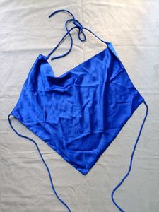 Backless Satin Top 💙