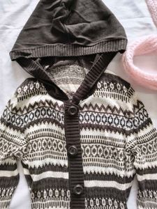 Hooded Cardigan with Pockets