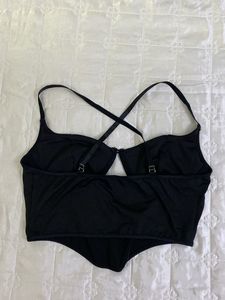 Shein Black corset Top with boning bust 36