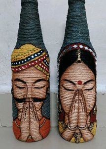 Namaste Couple Decorative Bottles – Traditional In