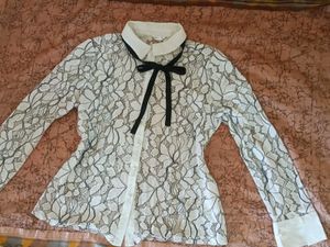 Classic off white lacy shirt