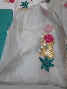 White Floral Embroidered Outfit
