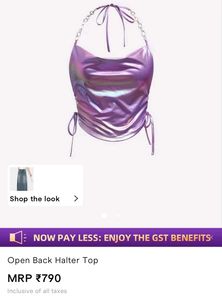 Open Back Halter Top