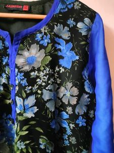 Blue Flower print kurti