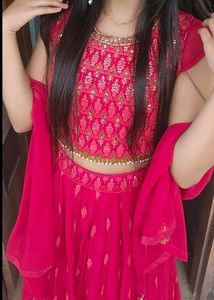 Elegant Reddish Pink Lehenga