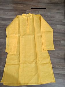 Yellow Cotton Kurta