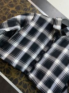 Crop Black Check Shirt