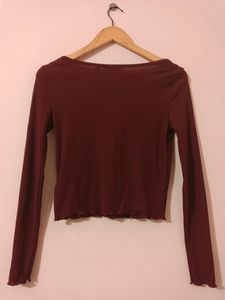 Deep Neck Crop Top... For Girls...