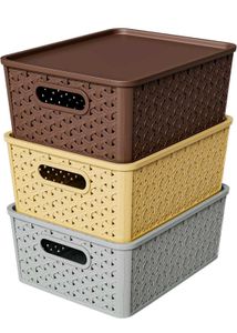 ❤️Brand New Set Of 3 TEX-RO Storage Boxs