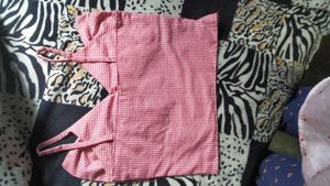 Red Gingham Bow Crop Top