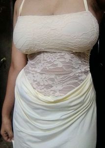 Lace Trimmed Bodycon Dress