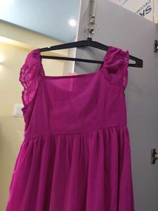 Fuchsia Pink Midi Dress