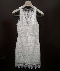 White Lace Mini Dress