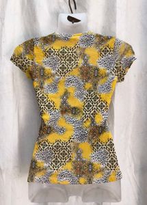 Yellow Printed Casual Top