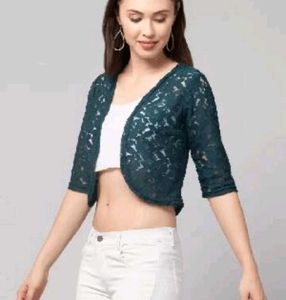 Beautiful Cut OutGreen Shrug
