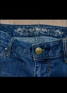 Blue Ripped Denim Shorts