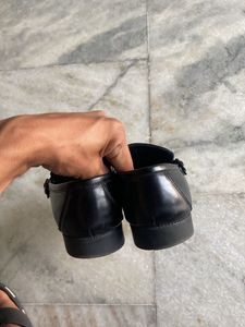 Black Leather Monk Strap(double Buckle) Loafers