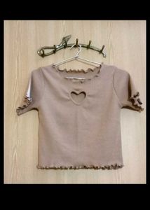 Heart Cut Out Crop Top