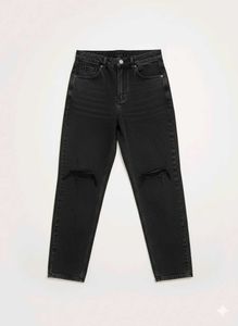 Ripped Greyish Black Jeans