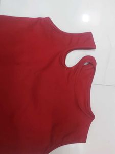 Red Sleeveless Top