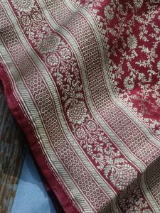 ♥️Saree With Heavy Work In Red Colour ♥️♥️