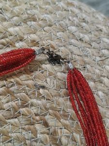 Vintage Brass And Glass Beads Necklace
