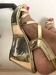 Golden Princess Heels