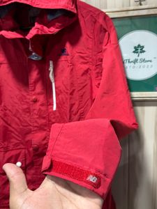 New Balance Red Zipup Hooded Jacket