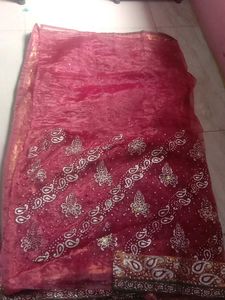 new Elegant onion . Embellished Saree