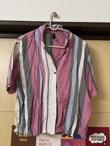 Striped Button-Up Top