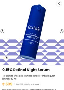 Foxtale Retinol Night Serum